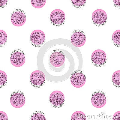 Colorful creative seamless pattern with circles Vector Illustration