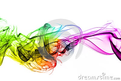 Colorful creative smoke waves Stock Photo