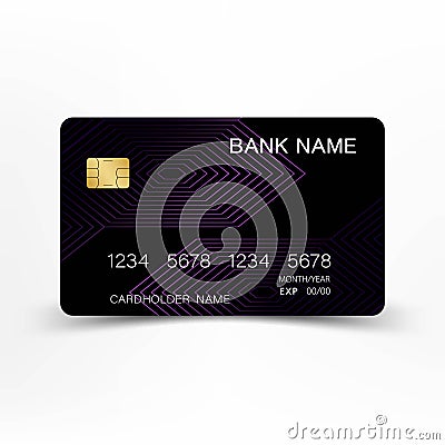 Colorful credit card set design. Vector Illustration