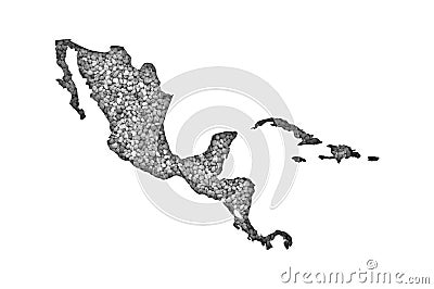 Map of Middle America on poppy seeds Stock Photo