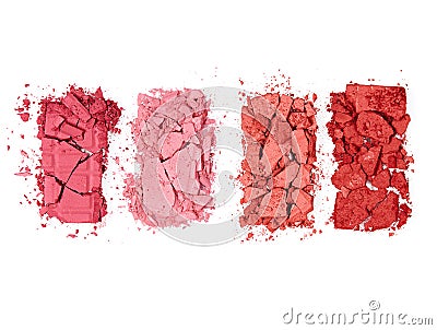 Colorful Crushed Blush Palette Stock Photo