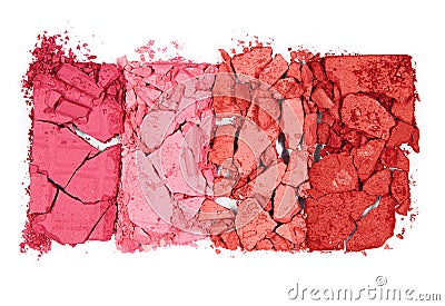 Colorful Crushed Blush Palette Stock Photo