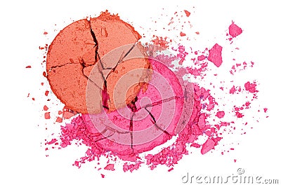 Colorful Crushed Blush Palette Stock Photo