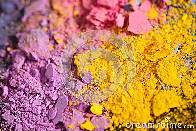 Colorful crushed eye shadow cosmetic Stock Photo