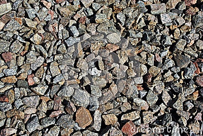 Colorful crushed stones, background texture, top view Stock Photo