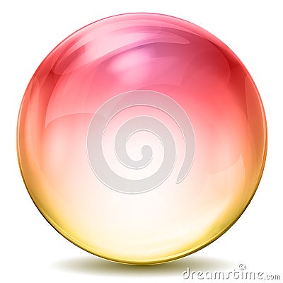 Colorful crystal ball Vector Illustration