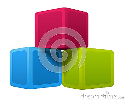 Colorful cubes Vector Illustration