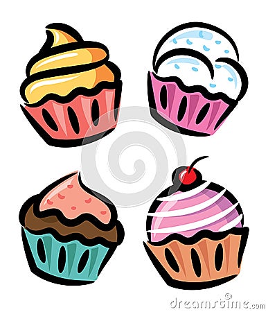 Colorful cupcake Stock Photo