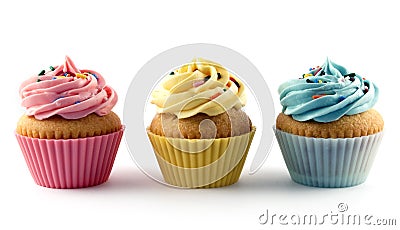 Colorful Cupcakes Stock Photo