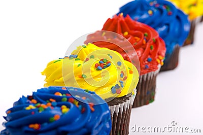 Colorful Cupcakes Stock Photo