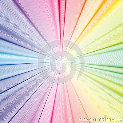 Colorful 3d background with abstract waves, lines. Bright color curves, swirl Vector Illustration