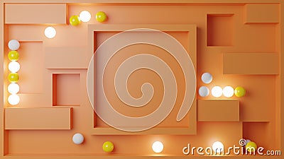 Colorful 3D Illustration with space for a text. Stock Photo