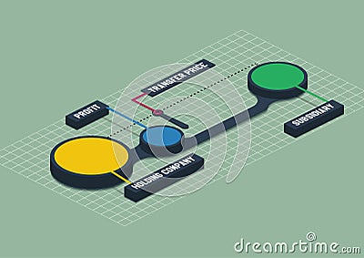 Colorful 3d isometric metaball round infographics Vector Illustration