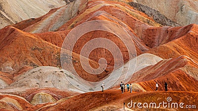 The colorful Danxia landform group Editorial Stock Photo