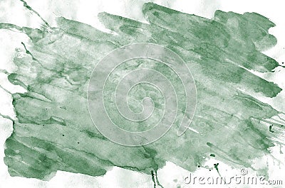 Colorful dark green watercolor background for wallpaper. Aquarelle bright color illustration Cartoon Illustration