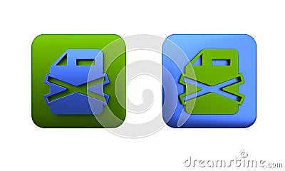 Colorful Delete file document icon isolated on white background. Rejected document icon. Cross on paper. Square button Cartoon Illustration