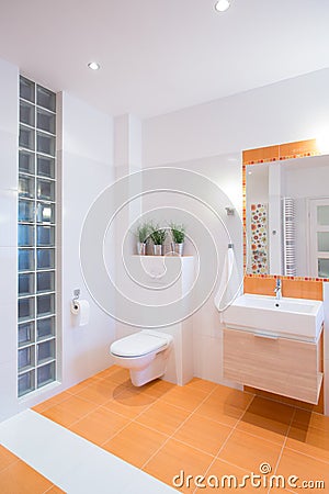 Colorful design of bathroom Stock Photo