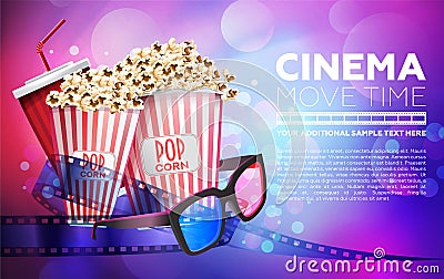 Vivid poster for Cinema promotion Stock Photo