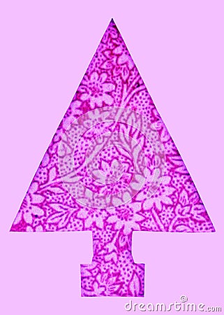 A cutout picture of a Christmas tree. Stock Photo