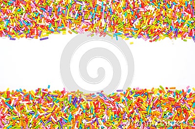 Colorful dessert border Stock Photo