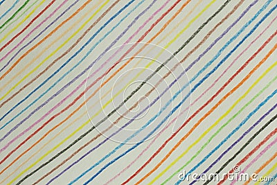 Colorful diagonal line background made from pencil color Stock Photo