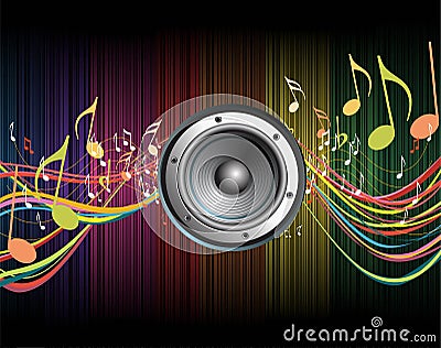 Colorful digital sound wave Vector Illustration