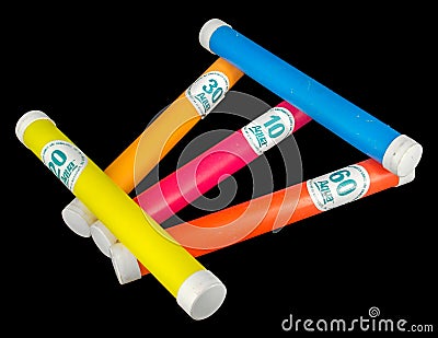 Colorful Dive Sticks Stock Photo