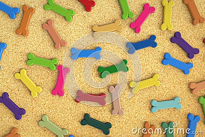Colorful dog bones background Stock Photo