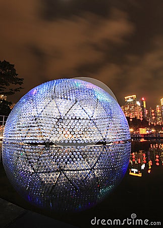 Colorful dome at night Editorial Stock Photo