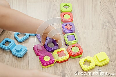 Colorful domino shapes game. Stock Photo