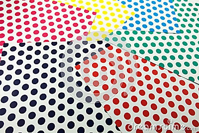 Colorful dot craft paper Stock Photo