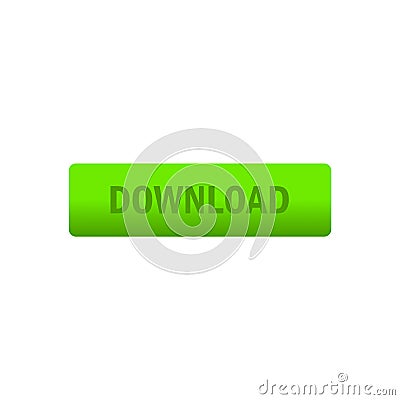 Colorful download button isolated on a white Stock Photo