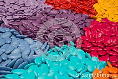 Colorful dragees background background made with gradient meshes. Stock Photo