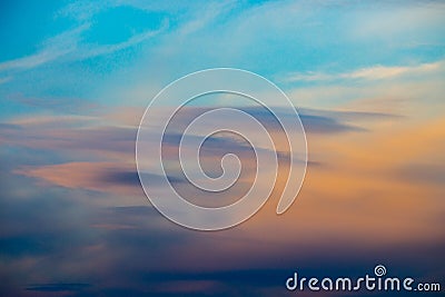 Colorful dramatic cloudy sky Stock Photo