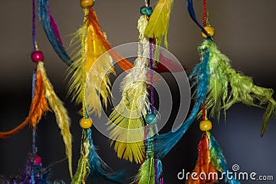 colorful dream catcher middle photo Stock Photo