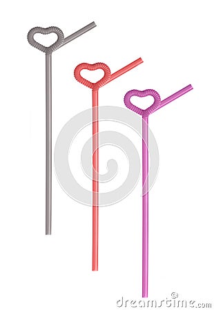 Colorful drinking straws Stock Photo