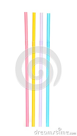 Colorful drinking straws. Stock Photo