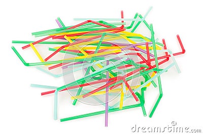 Colorful drinking straws Stock Photo