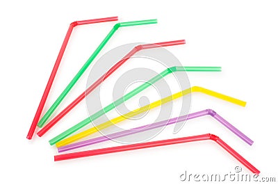 Colorful drinking straws Stock Photo