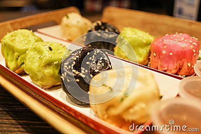 Colorful dumpling Stock Photo