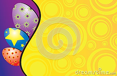 A Colorful Easter Background Vector Illustration