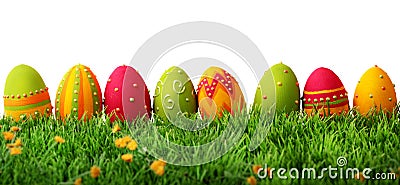 Colorful easter eggs Stock Photo