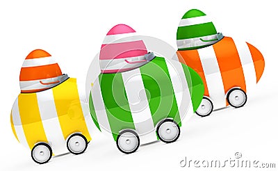 Colorful easter eggs Stock Photo