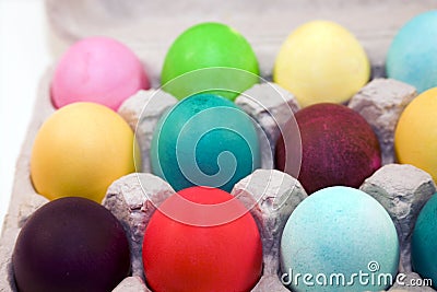 Colorful easter eggs Stock Photo