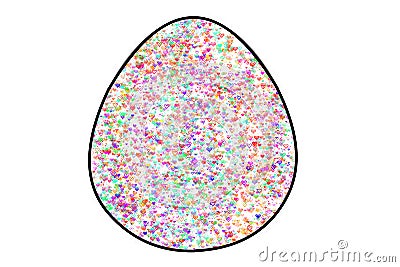 Colorful Easter eggs. A festive attribute. A vivid illustration. Cartoon Illustration