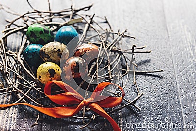 Colorful Easter eggs Stock Photo