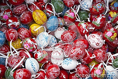 Colorful easter eggs for sale on retail market Editorial Stock Photo