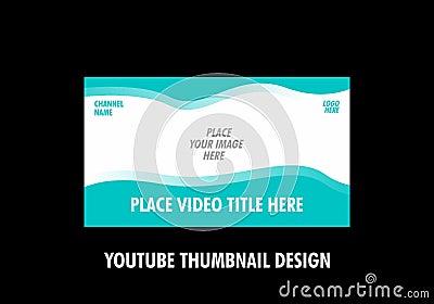 Colorful editable youtube thumbnail design Vector Illustration
