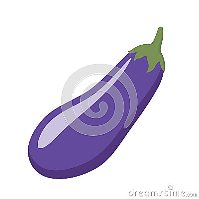 Colorful eggplant clipart cartoon. Eggplant vector illustration. Vector Illustration