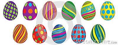 Colorful eggs Stock Photo